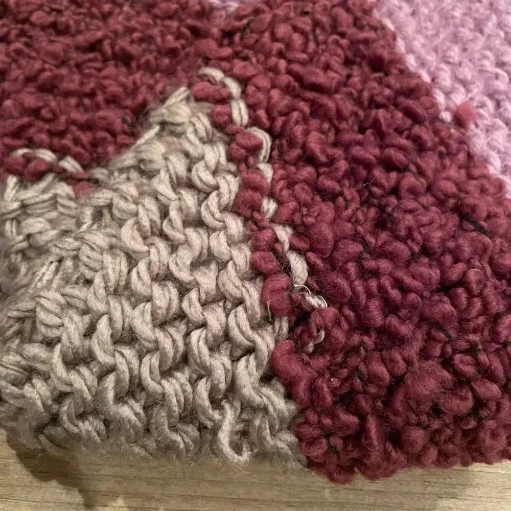 NWT mauve, purple, grey, light brown extra long scarf cottagecore grannycore